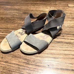 Sorel sage green sandals.